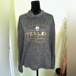 Pittsburgh Steelers Cozy Sweatshirt with Shiny Gold Color Lettering- Size Small!
